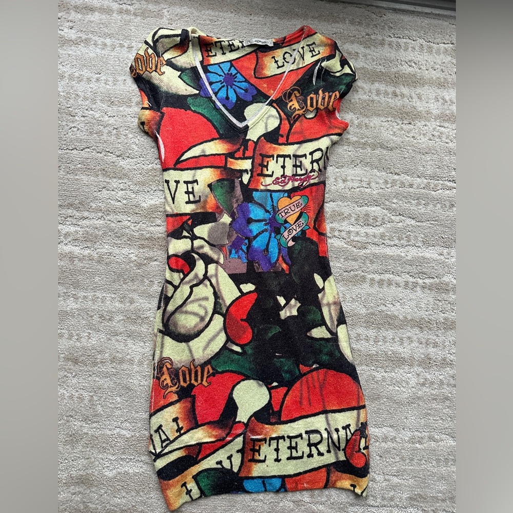 Rare vintage Ed Hardy dress size small